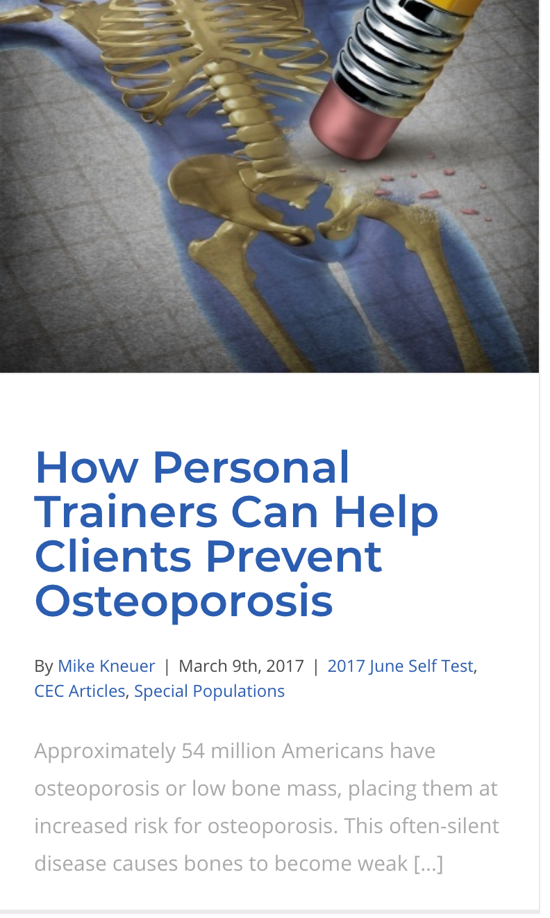 mike kneuer osteoporosis